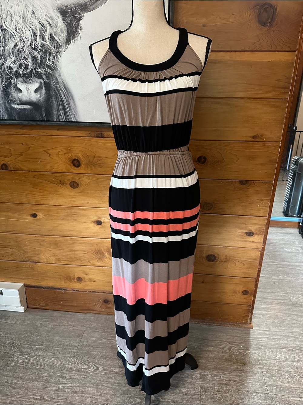 RB Collection Striped Maxi Dress